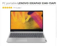 PC PORTABLE LENOVO RYZEN 7  IDEAPAD S340-15API qui revient à 499€