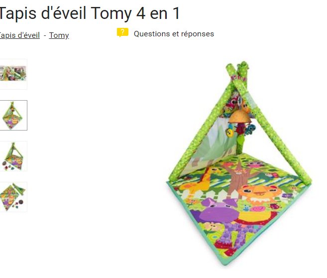 19,99€ le tapis d&rsquo;eveil Tomy 4 en 1