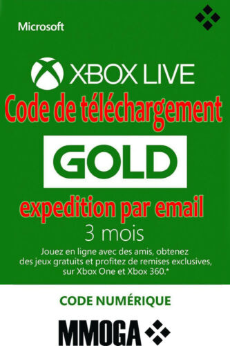 11.69€ seulement l&rsquo;abonnement XBOX LIVE GOLD 3 mois