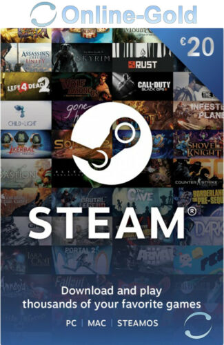 16,35€ la carte cadeau STEAM de 20€