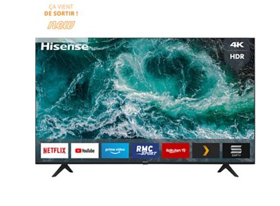 399€ la tv HISENSE 58 pouces