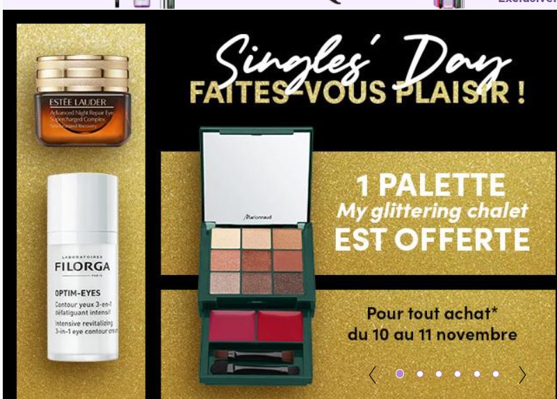 Marionnaud : 30% de réduction + une palette offerte pour tout achat