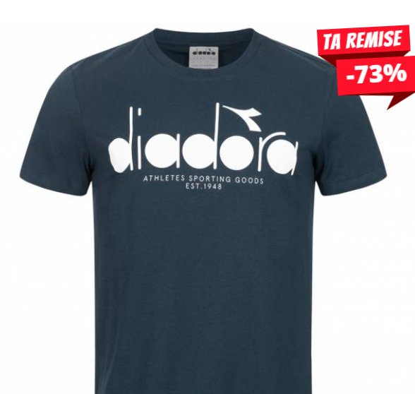 6.66€ le tee shirt DIADORA