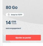 14.99e le forfait mobile BOUYGUES TELECOM 80Go