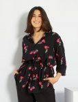 5.40€ Chemisier à Boutonnière Femme