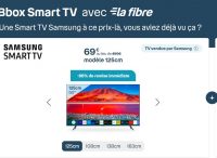 Offre Bbox Smart TV à 39.99€ par mois avec tv samsung 50 pouces à 69€