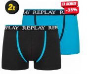 12.99€ le lot de deux boxers REPLAY pour hommes