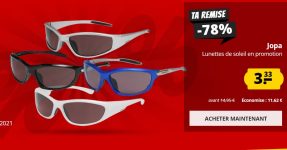 Lunettes de soleil sportive Jopas pas chère à 3.33€