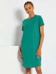 8€ Robe Tee-Shirt Fluide Femme