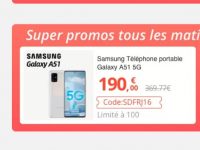 Smartphone Samsung A51 en vente flash à 190€ le 5 juin