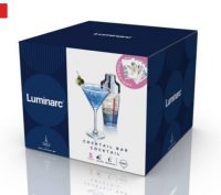 7€ au lieu de 26€ le service à cocktail Luminarc ( shakers + 4 verres )