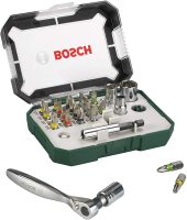 13.66€ l’ensemble vissage à cliquet 26 pieces Bosch