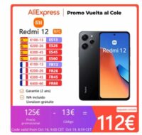 112€ le smartphone XIAOMI REDMI 12 4/128Go