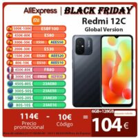 Smartphone XIAOMI REDMI 12 C 6/128go à 109€