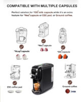 85.99€  la machine à café  multicapsules HiBREW H2B 5 in 1