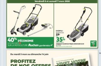 Auchan : 40% sur les tondeuses , tailles haie et autres (6 et 7 mars )