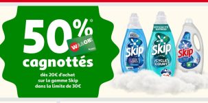 Auchan : 50% sur la carte sur ma marque SKIP