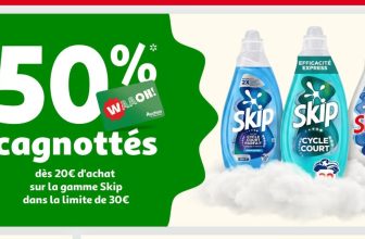 Auchan : 50% sur la carte sur ma marque SKIP