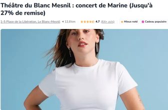 réduction  concert de Marine au Blanc Mesnil : billet à 38€