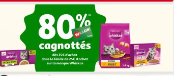 Auchan : 80% sur les produits WHISKAS