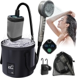 29€ la douche de camping avec pompe sur batterie