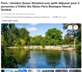 Bon plan hotel Ibis Style Boulogne Billancourt : 79€ la nuit avec petit dej