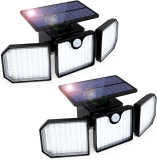 Lot de deux lampes solaires 3 tetes 230 leds  à 18€