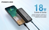 MOins de 10€ la batterie autonome poweradd 10000mah avec entree sortie typeC , et usb